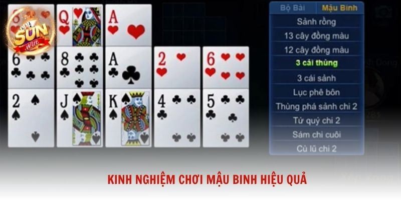 Kinh nghiệm chơi Mậu Binh hiệu quả giúp người mới nâng cao tỷ lệ thắng