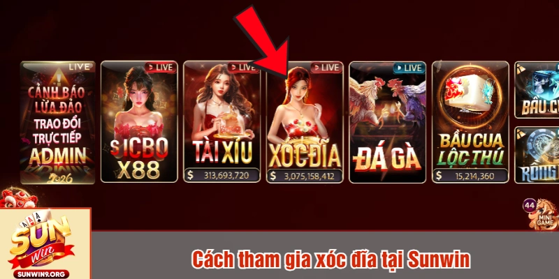 Cách tham gia xóc đĩa tại Sunwin