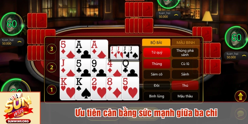 Ưu tiên cân bằng sức mạnh giữa ba chi