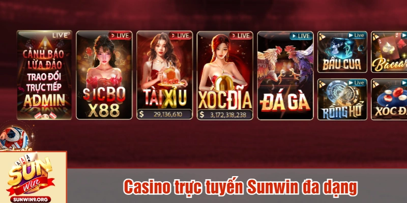 Casino trực tuyến Sunwin đa dạng